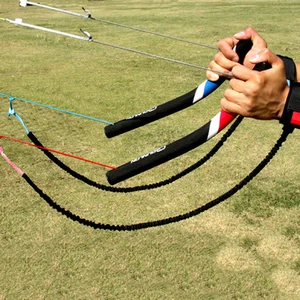 Quad Lines Handles Control Bar With Wrist Leash Safety System Power Stunt Kites - Picture 1 of 4