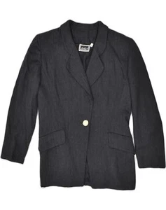 LUISA SPAGNOLI Womens 1 Button Blazer Jacket IT 42 Medium Black JO03 - Picture 1 of 3