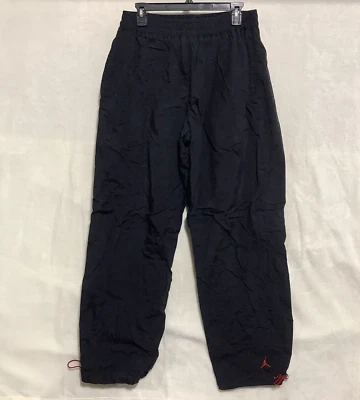 Nike Air Jordan Jumpman Warm Up Windbreaker Pants Nylon w/Mesh Lining Black Sz L - Image 1 of 4