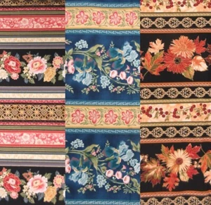 Companion Fabric (3) 1+ Yd 42 In Wide Cotton Provence Provencal Floral Gione 205 - Picture 1 of 12