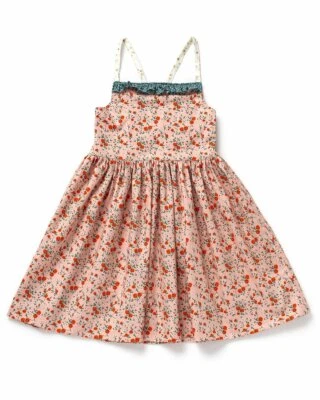 Girls Matilda Jane Platinum Peach Floral Evelyn Marilyn Dress size 10 EUC - Image 1 of 4