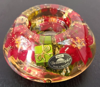Dreamlight 4.25" Traumlicht Navidad Tealight Candelabro Vidrio Soplado Alemania Foto 1 de 4