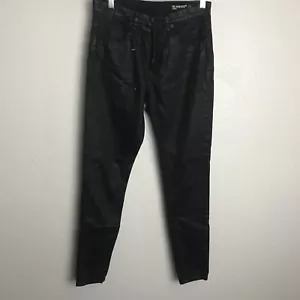 BLANKNYC Crybaby Black Hi Rise Super Slim Waxed Black Skinny Jeans Button Fly 26 - Bild 1 von 7