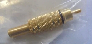 RCA Plug Gold Plated Type for coaxial cable New Solder type *NEW* for audio/vid - Picture 1 of 1