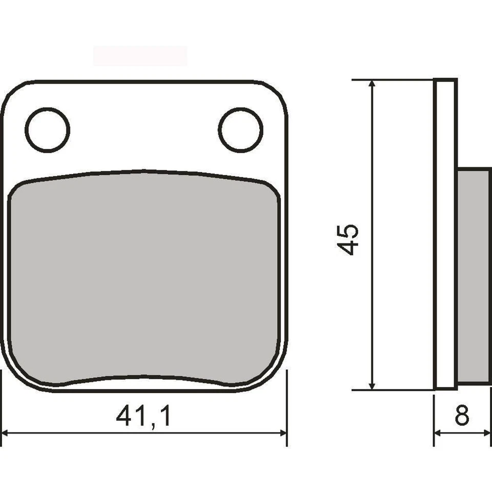 Coppia pastiglie freno ANTERIORE per suzuki DR 125 S 1986 1987 1988 225101440 - Imagem 1 de 1