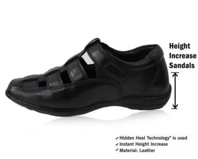 Elevator Sandals - Height Increasing Sandals For Men 3" Taller Sandals - Image 1 of 4