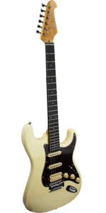 Amati 60STVW Electric Guitar, Classic Body Shape, Vanilla White w/ accessories - Picture 1 of 13