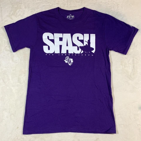 SFA Stephen F Austin LUMBERJACKS College Purple T Shirt Men’s Size Large L NEW Cover
