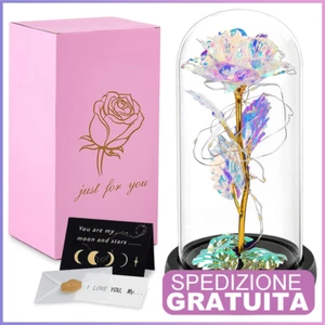 Rosa Eterna in Cupola di Vetro Idea Regalo Festa della Mamma Confezione Luxury - Foto 1 di 8