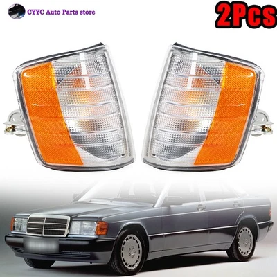 1 par de luces de giro para Mercedes Benz W201 190D 190E 1982-1995 Foto 1 de 4