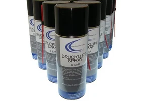 8x Druckluftspray 400ml mit Sprührohr - Reinigungsspray Druck Luft Sprühdose - Bild 1 von 1