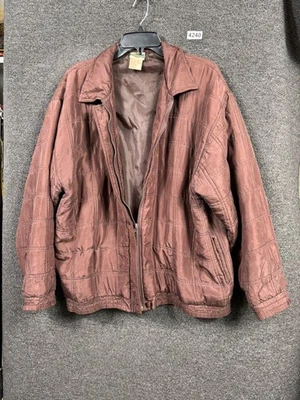 Outbrook Jacket Mens XL Quilted Full Zip Lightweight Silk Vintage Rare - Image 1 of 4