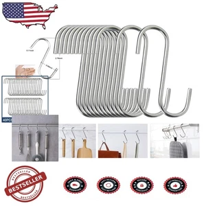 40 Heavy Duty Pack S Haken Edelstahl S Haken für Hängetöpfe Pfannen Pflanzen - Bild 1 von 9