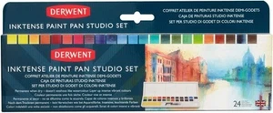 Derwent Inktense Paint 24 Pan Palette, Set of 24, Half Pan Size, Water-Soluble, - Picture 1 of 10