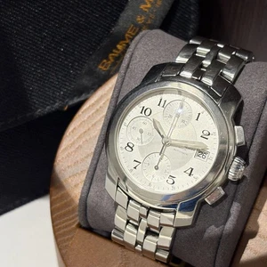 Baume&Mercier Capeland Automatic MV042516 Men's Watch Silver White 37mm Rare - Picture 1 of 12
