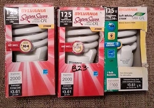 3 Sylvania 125W CFL Medium Base Bulbs - Picture 1 of 2
