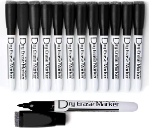 Volcanics Magnetic Dry Erase Markers with Eraser Low Odor Fine Tip Whiteboard Pe - Picture 1 of 12
