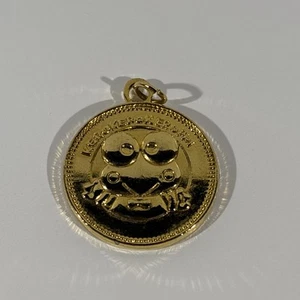 Ciondolo moneta vintage Sanrio Kero Kero Keroppi per collana raro - Foto 1 di 8