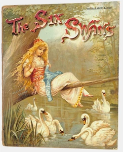 THE SIX SWANS, Floyd author, children's story picture book Tuck 2074, circa 1896 - Picture 1 of 16
