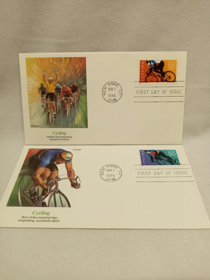 US First Day Issue Covers - 2 Covers 1996 CYCLING 3119 (FDC251) - Image 1 of 1