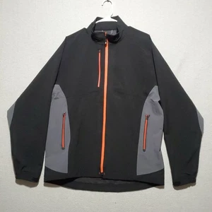 Footjoy Dryjoys Jacket Mens Large Tour XP Full Zip Black Golf Rain Windbreaker - Picture 1 of 12