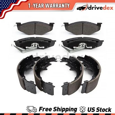 Pastillas de freno y zapatas semimetálicas delanteras traseras para Dodge Mini Ram 1987 1988_DV Foto 1 de 4