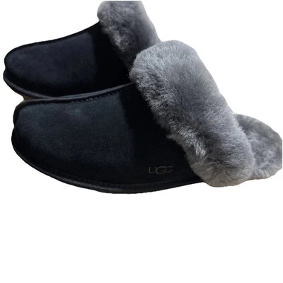 Zapatilla UGG Soft Acogedora Para Mujer Scuffette II (1106872) Negra/Gris - Mujer Talla 9 Foto 1 de 4