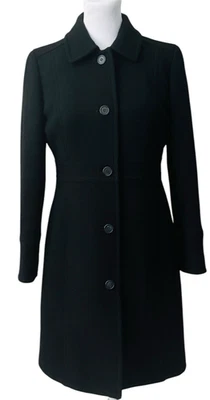 J.Crew lady day topcoat in Italian double-cloth wool blend Classic Black size P4 - Image 1 of 4