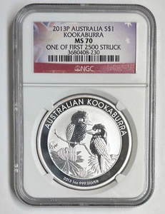 2013 P Australia S$1 Kookaburra MS70 NGC *One of First 2500 Struck - Picture 1 of 4