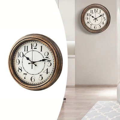 Inch Wall Clock Charm And Character Easy To Use Elegant Design Inch Non Ticking - Image 1 of 4