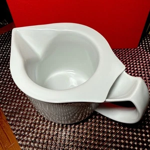 Vintage BMF Porcelain Sauce Gravy Pitcher Double Walled White Germany RARE - Picture 1 of 4