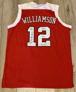 ZION WILLIAMSON SIGNED SPARTANBURG DAY SCHOOL JERSEY BAS BECKETT ULTRA RARE - Picture 1 of 6