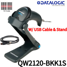 Escáner de código de barras portátil Datalogic QuickScan QW2120-BKK1S USB 1D con cable y soporte