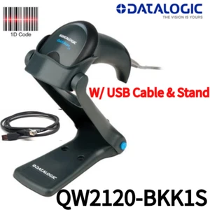 Datalogic QuickScan QW2120-BKK1S USB 1D Handheld Barcode Scanner w Cable & Stand - Picture 1 of 19