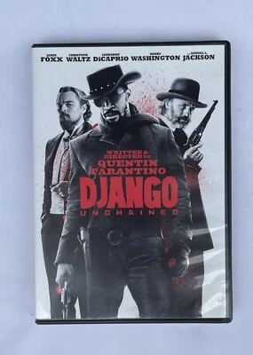 Django Unchained with Dust Jacket Jamie Foxx Sam Jackson Leo DiCaprio - Image 1 of 4