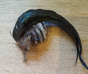 vintage feather plume brooch - Picture 1 of 4