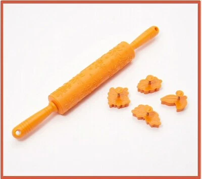 Temp-tations Harvest Rolling Pin and Cookie Cutters Brand New in Box - Изображение 1 из 4