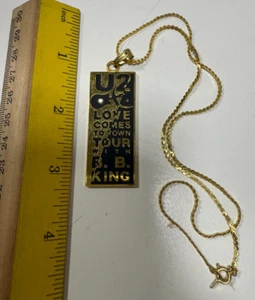 U2 Love Come to Town TOUR w/ B.B.KING 1989 NECKLACE - Picture 1 of 6