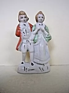 Japanische Porzellanfigur 4 Zoll aus dem 18. Jahrhundert aus dem Vorkrieg Paar - Bild 1 von 4