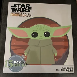 Star Wars Mandalorian 15 Days of Socks Kids Small - Picture 1 of 8