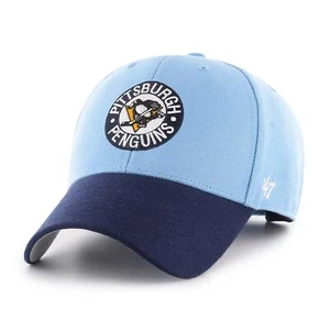 47 Brand Cap NHL Pittsburgh Penguins Two Tone '47 MVP Baseball Cap Logo Stick - Picture 1 of 4