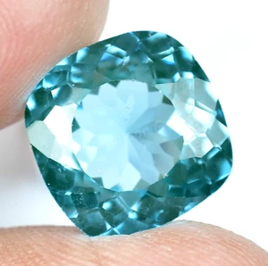 Natural Grandidierite 7.70 Ct Green-Blueish Cushion Certified Treated Gemstone - Picture 1 of 5