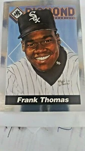 Tarjeta de béisbol #24 Frank Thomas ~ 1992 memorabilia deportiva diamante lámina plateada casi nueva - Imagen 1 de 4