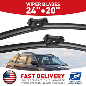 Pair 24"20" Windshield Wiper Blades Set FOR BMW E70 X5 E71 X6 10/2011-2013 US - Picture 1 of 11