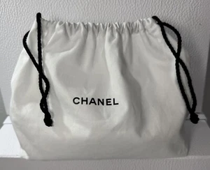 Chanel Drawstring Bag Pouch Black & White Novelty - Picture 1 of 6