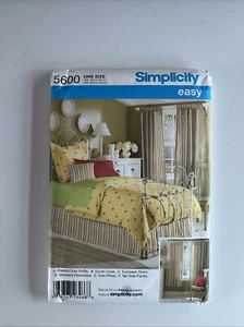 Simplicity - Pattern 5600 Bedroom Access-Duvet Cover-Pillow Sham-Ruffle-Drapes - Picture 1 of 4