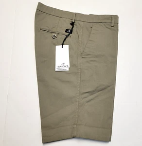 $ 215 neu Mason's Baumwollmischung Bermuda Shorts Herren 32 vorne flach EU 48 braun - Bild 1 von 7