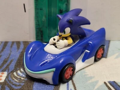 Sonic the Hedgehog Jakks Pacific Sega 2021 1:64 Die Cast Blue Kart Car Foto 1 de 2