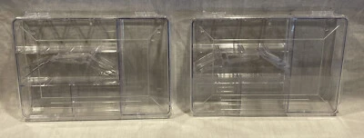 PLANO MODEL PRODUCTS LOT OF 2 NEW PLANO 3565 CLEAR ACRYLIC FISHING TACKLE BOX/CASE ORGANIZER