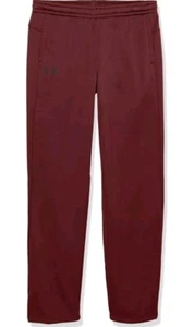 Brand New Under Armour Boys ArmourFleece Straight Leg Pant, Dark Maroon, Youth L - Picture 1 of 4